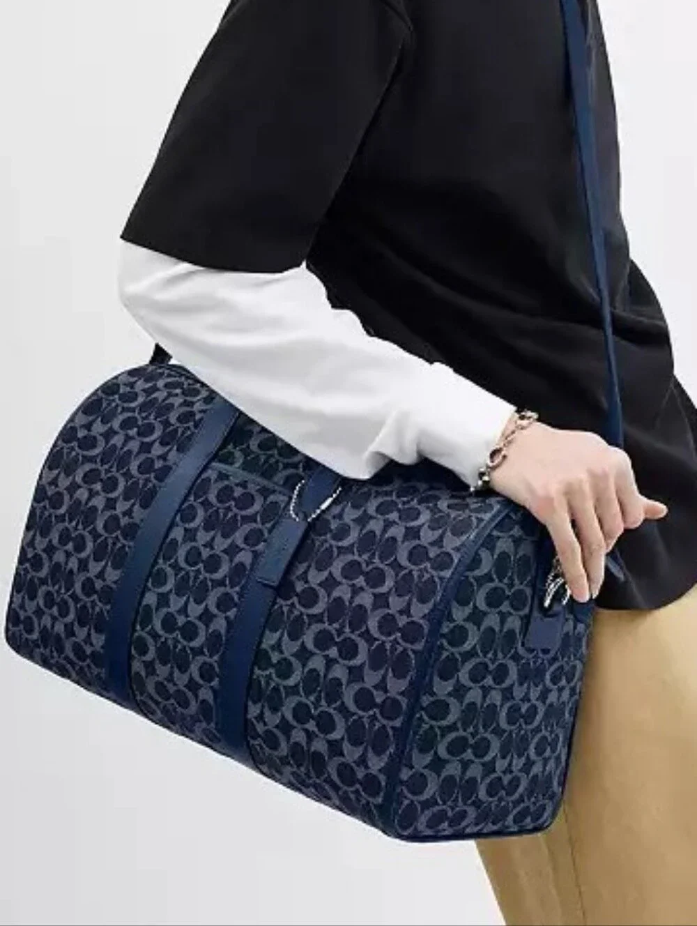 Coach Gotham Duffle Bag 45 In Signature Denim